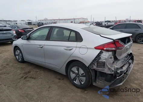 2019 Hyundai Ioniq Hybrid Blue from USA, damaged, VIN KMHC65LC6KU106930